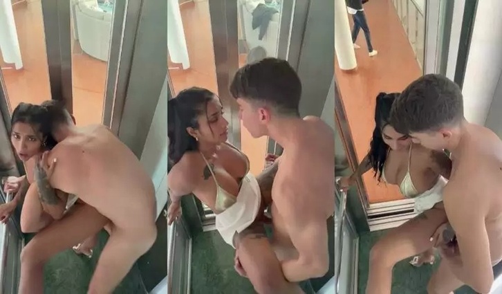 Yasmina Khan Fucking Her Husband In The Elevator